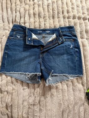 Old Navy Blue Denim Frayed Cutoff Shorts